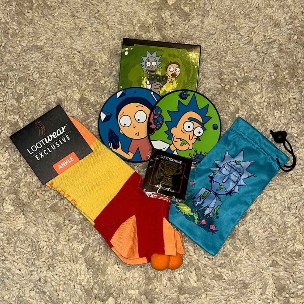 Rick and Morty Accessory Bundle Lootcrate adult swim